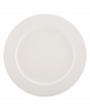 Elegance comes easy with this round platter from kate spade new york's Fair Harbor white dinnerware--perfect for roast chicken or grilled steak. Durable stoneware in a milky white hue is half glazed, half matte and totally timeless.