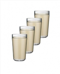 Kraftware Double Wall Insulated 24-Ounce Acrylic Drinkware, Ivory, Set of 4 Kraftware Double Wall Insulated 24-Ounce Acrylic Drinkware, Ivory, Set of 4