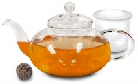 Primula 40-Oz. Daisy Glass Tea Pot, Clear Primula 40-Oz. Daisy Glass Tea Pot, Clear
