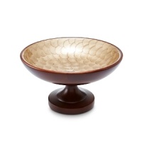 Julia Knight Wood Jewels Pedestal Bowl, 11.5 Julia Knight Wood Jewels Pedestal Bowl, 11.5