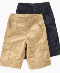 Get him ready for a season of comfort and fun with these cargo shorts from Greendog. Get him ready for a season of comfort and fun with these cargo shorts from Greendog.