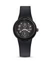 Philip Stein® active watch with a black dial and silicone strap.
