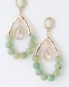 Charmed by Stacy Beaded Teardrop Earrings (Jade)