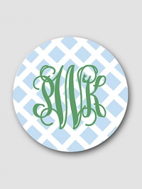 Transform your dinner table or buffet with a set of personalized, virtually break-proof plates. A colorful pattern fits into everyday and celebratory occasions alike. Set of 4 Each: 10 diam Melamine; dishwasher safe Made in USA FOR PERSONALIZATION Select a quantity, then scroll down and click on PERSONALIZE & ADD TO BAG to choose and preview your personalization options. Please allow 2 weeks for delivery. Transform your dinner table or buffet with a set of personalized, virtually break-proof plates. A colorful pattern fits into everyday and celebratory occasions alike. Set of 4 Each: 10 diam Melamine; dishwasher safe Made in USA FOR PERSONALIZATION Select a quantity, then scroll down and click on PERSONALIZE & ADD TO BAG to choose and preview your personalization options. Please allow 2 weeks for delivery.