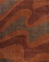 Area Rug 8x11 Rectangle Contemporary Rust Color - Momeni New Wave Rug from RugPal