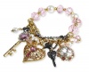 Betsey Johnson Iconic Lovebird Heart Half Stretch Bracelet