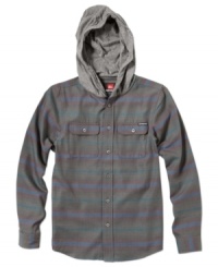Suit up in this flannel shirt from Quiksilver, perfect to accent his laid-back style. Suit up in this flannel shirt from Quiksilver, perfect to accent his laid-back style.