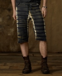 At once casual and effortlessly cool, this ultra-soft fleece short (updated for your wild side in safari-style tie-dye) adds a hip, modern element to any look. At once casual and effortlessly cool, this ultra-soft fleece short (updated for your wild side in safari-style tie-dye) adds a hip, modern element to any look.