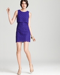 Cut from intricate lace, this Laundry by Shelli Segal dress brings both sophistication and playfulness to your party-frock repertoire. Cut from intricate lace, this Laundry by Shelli Segal dress brings both sophistication and playfulness to your party-frock repertoire.