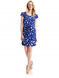 THE LOOKAllover polka dot printRuched cap sleevesFront keyhole detailDrawstring tie closure at waistPullover styleTHE FITAbout 33 from shoulder to hemTHE MATERIALPolyesterCARE & ORIGINDry cleanImportedModel shown is 5'9½ (176cm) wearing US size 4. THE LOOKAllover polka dot printRuched cap sleevesFront keyhole detailDrawstring tie closure at waistPullover styleTHE FITAbout 33 from shoulder to hemTHE MATERIALPolyesterCARE & ORIGINDry cleanImportedModel shown is 5'9½ (176cm) wearing US size 4.