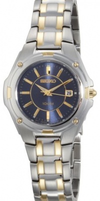 Seiko Women's SXDB46 Two-Tone Blue Dial Dress Watch