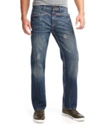 Stay in style with comfort in these relaxed fit Girbaud X-Edge jeans.