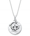 Adventurous, energetic, courageous & quick. Unwritten's chic Zodiac pendant features the signature Aries design with these unique qualities listed on the reverse side. Set in sterling silver. Approximate length: 18 inches. Approximate drop: 3/4 inch.