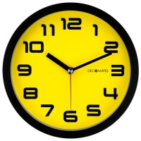 DecoMates Non-Ticking Silent Wall Clock - Color Block (Yellow Bumblebee) DecoMates Non-Ticking Silent Wall Clock - Color Block (Yellow Bumblebee)