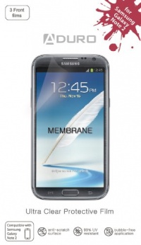 Aduro MEMBRANE Ultra Clear (Invisible) Screen Protector for Samsung Galaxy Note 2 N7100 (3 Front) AT&T, Verizon, T-Mobile & Sprint (Retail Packaging) Aduro MEMBRANE Ultra Clear (Invisible) Screen Protector for Samsung Galaxy Note 2 N7100 (3 Front) AT&T, Verizon, T-Mobile & Sprint (Retail Packaging)