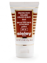Broad Spectrum Sunscreen. A sun care product for the face and body formulated with SPF 20, essential oils and natural plant extracts including: shea butter, cucumber and horsetail. The combination of sun filters and a mineral screen helps protect the face against free radicals that contribute to the appearance of skin aging. Use of this product helps protect the skin, while also maintaing hydration, softness and suppleness. With a fine, smooth, non-occlusive and easy-to-apply texture. Broad Spectrum Sunscreen. A sun care product for the face and body formulated with SPF 20, essential oils and natural plant extracts including: shea butter, cucumber and horsetail. The combination of sun filters and a mineral screen helps protect the face against free radicals that contribute to the appearance of skin aging. Use of this product helps protect the skin, while also maintaing hydration, softness and suppleness. With a fine, smooth, non-occlusive and easy-to-apply texture.