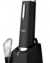 Ozeri Prestige Electric Wine Bottle Opener with Aerating Pourer, Foil Cutter and Elegant Recharging Stand