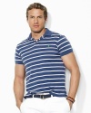 Softly faded and abraded for a well-worn look and feel, a trim-fitting polo shirt is designed in soft cotton jersey with an always-classic horizontal stripe.