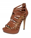 Super sexy and strappy. Jessica Simpon's Barbara platform sandals are incredibly high with a strappy vamp that just screams summer.