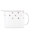 Pave your table in polka dots for fine dining without the formality. From kate spade new york dinnerware, the Larabee Road creamer features luxe bone china with platinum accents that combine easy elegance and irresistible whimsy.