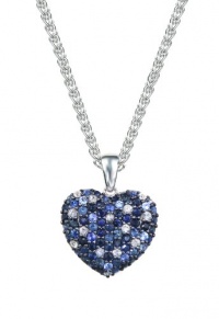 Effy Jewlery Balissima Splash Blue Sapphire Heart Pendant, 2.75 TCW