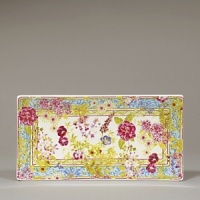 Millefleurs was inspired by flowers in a European garden as well as antique tableware. Its delicate renderings of pansies, roses, and thistles are blended with a vintage border in a contemporary color palette. Sophisticated, yet fresh and youthful. Dishwasher and microwave safe (for reheating only). Millefleurs was inspired by flowers in a European garden as well as antique tableware. Its delicate renderings of pansies, roses, and thistles are blended with a vintage border in a contemporary color palette. Sophisticated, yet fresh and youthful. Dishwasher and microwave safe (for reheating only).