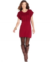 Create a cozy ensemble that stays figure-flattering in this Elementz sweater dress. Create a cozy ensemble that stays figure-flattering in this Elementz sweater dress.