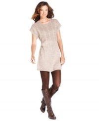 This petite cable-knit sweater dress from Elementz is ultra-flattering! Wear it with tights and boots for the ultimate in fall style! This petite cable-knit sweater dress from Elementz is ultra-flattering! Wear it with tights and boots for the ultimate in fall style!