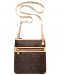 Add some signature style to your accessories arsenal with this logo print design from MICHAEL Michale Kors. Outfitted with the iconic MK monogram and convenient crossbody strap, it's the perfect finish to your everyday look. Add some signature style to your accessories arsenal with this logo print design from MICHAEL Michale Kors. Outfitted with the iconic MK monogram and convenient crossbody strap, it's the perfect finish to your everyday look.