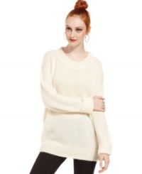 Bundle up in this ultra-cozy Bar III sweater that looks oh-so stylish with all your skinny jeans and leggings! Bundle up in this ultra-cozy Bar III sweater that looks oh-so stylish with all your skinny jeans and leggings!