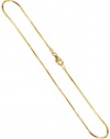 14 KT Gold Over Italian Sterling Silver Vermeil 1mm Chain Necklace 14 to 30 inch