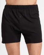 Superior softness and support defines this cotton jersey boxer short, finished in a more relaxed, classic fit for added comfort.Elastic waistbandButton-flyCottonMachine washImported