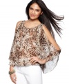 Wildly chic: Cha Cha Vente's animal print top adds spice to any outfit!