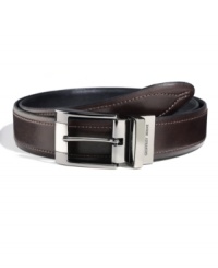 Smooth, pliable leather lends a soft sophisticated touch to any ensemble with this stitched Geoffrey Beene belt. Smooth, pliable leather lends a soft sophisticated touch to any ensemble with this stitched Geoffrey Beene belt.