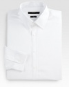 A slim-fitting silhouette in crisp cotton with a tonal, mini-diamante finish.Button-frontPoint collarCottonMachine washImported