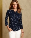 Spangled style: Tommy Hilfiger's star-print top is a festive take on Americana cool.