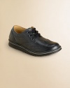 Just like dad's, these supple leather lace-up oxfords feature patented breathable technology that absorbs and expels sweat, while keeping out water.Lace-upLeather upperLeather/Textile liningLeather solePadded insoleImported