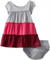 Roxy Kids Baby-girls Infant Cider Dress, Heritage Heather, 12 Months