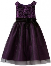 Bloome Girls 7-16 Flocked Special Occasion Dress, Purple, 16 Bloome Girls 7-16 Flocked Special Occasion Dress, Purple, 16