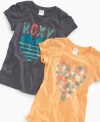Let her show the love with one of these graphic tees from Roxy, a West-Coast style she'll really heart.