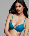 Bump up your cup size to a size and a half with Calvin Klein's Naked Glamour Add-A-Size Plus push-up bra.