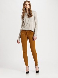 With a comfy, figure-complementing rise and slim-leg construction, these special twill skinnies have 50% more recovery than any other stretch fabric. THE FITMedium rise, about 8Inseam, about 30THE DETAILSZip flyFive-pocket style93% cotton/6% polyester/1% spandexMachine washMade in USA of imported fabricModel shown is 5'9 (175cm) wearing US size 0. With a comfy, figure-complementing rise and slim-leg construction, these special twill skinnies have 50% more recovery than any other stretch fabric. THE FITMedium rise, about 8Inseam, about 30THE DETAILSZip flyFive-pocket style93% cotton/6% polyester/1% spandexMachine washMade in USA of imported fabricModel shown is 5'9 (175cm) wearing US size 0.