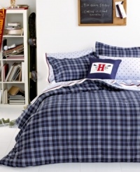 Clean-cut, casual charm is what this Tommy Hilfiger Greyson comforter set adds to your bed. A bold plaid landscape reverses to a muted striped pattern, making this the blue print for modern style. Clean-cut, casual charm is what this Tommy Hilfiger Greyson comforter set adds to your bed. A bold plaid landscape reverses to a muted striped pattern, making this the blue print for modern style.