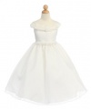 Chloe Baby Flower Girl or Party Dress in Organza for Babies Dress Color: Ivory Kids Sizes: 6M (6 months)