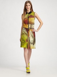 Supple silk in an Audubon falcon print, tailored in a crisp, sleeveless silhouette detailed with bold black piping.Contrast point collar with hook-and-eye closureFront slit with piping detail91% silk/9% elastaneDry cleanMade in Italy of imported fabricModel shown is 5'9 (175cm) wearing US size 4. Supple silk in an Audubon falcon print, tailored in a crisp, sleeveless silhouette detailed with bold black piping.Contrast point collar with hook-and-eye closureFront slit with piping detail91% silk/9% elastaneDry cleanMade in Italy of imported fabricModel shown is 5'9 (175cm) wearing US size 4.