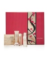 Bio-Performance Super Eye Contour Cream is a multi-benefit treatment that recharges the eye area with youthful looking vibrancy. Set includes: Bio-Performance Super Eye Contour Cream, 0.5 oz.; Benefiance Extra Creamy Cleansing Foam, 1 oz.; Benefiance WrinkleResist24 Balancing Softener Enriched, 0.5 oz.; NEW Bio-Performance Advanced Super Restoring Cream deluxe sample; Benefiance Pure Retinol Eye Mask 1 Application and facial service gift certificate. Made in Japan. 