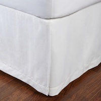 A solid pique bedskirt with hemstitch border detail and center pleat adds classic style to this collection. A solid pique bedskirt with hemstitch border detail and center pleat adds classic style to this collection.