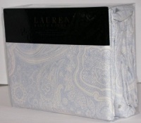 Lauren Ralph Lauren Queen Sheet Set Paisley Ink Blue on Cream Lauren Ralph Lauren Queen Sheet Set Paisley Ink Blue on Cream