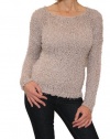 Women's Vince Metallic Eyelash Sweater in Nude Size S