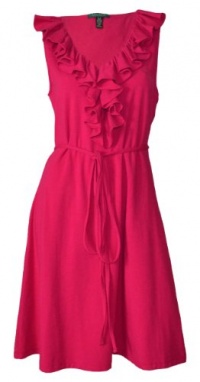 Lauren Ralph Lauren Women's Sleeveless Ruffle Collar Dress Pink Lauren Ralph Lauren Women's Sleeveless Ruffle Collar Dress Pink